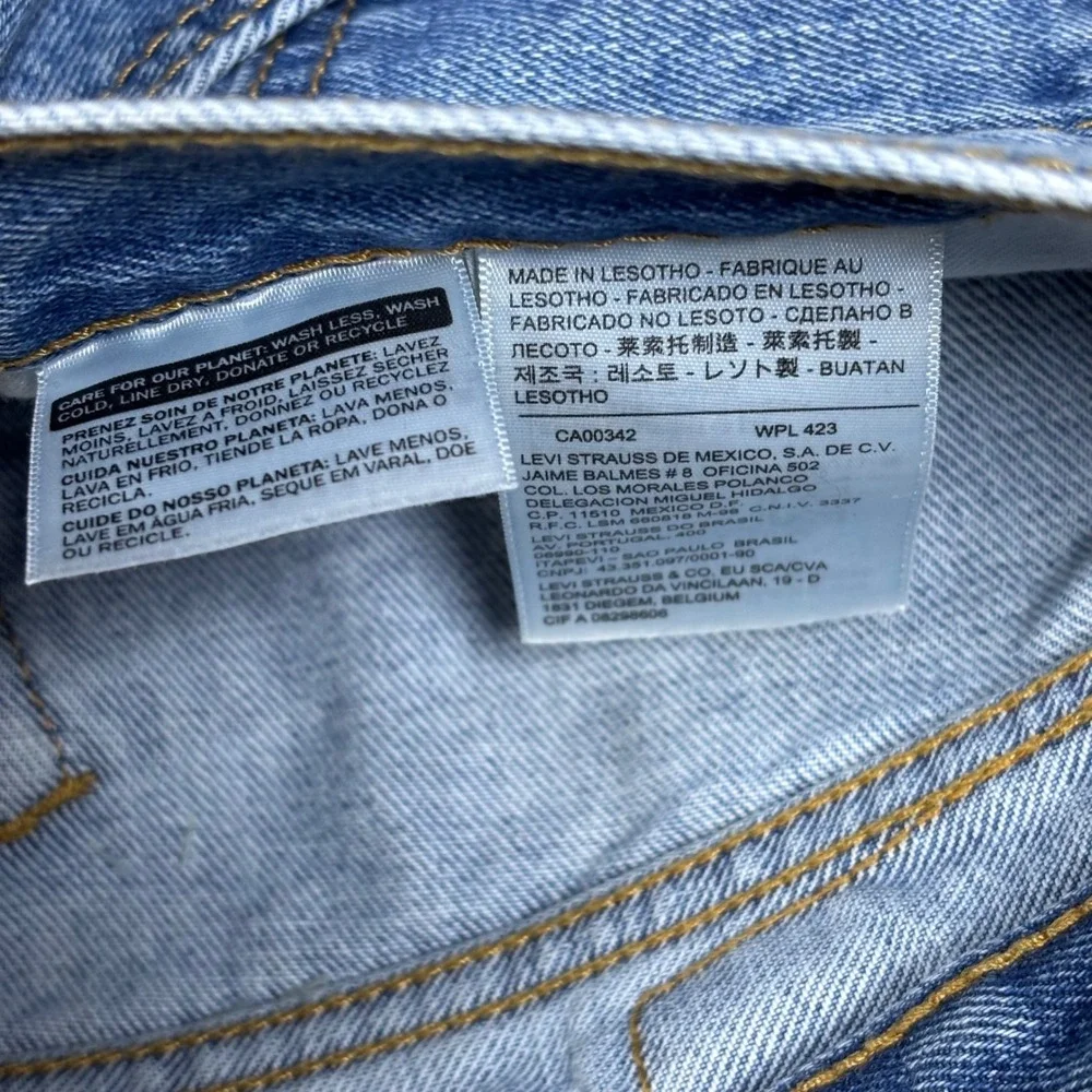 Levis 505 Regular Fit Straight Leg Jeans Blue Denim 34x32 NWT